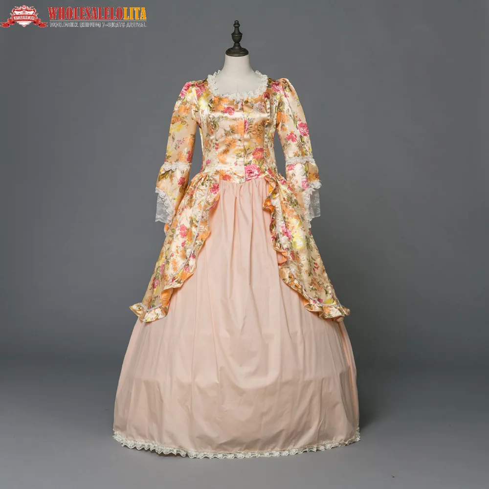 Victorian Gothic Civil War Floral Dress Ball Gown Reenactment Adult Halloween Costume | Тематическая одежда и униформа