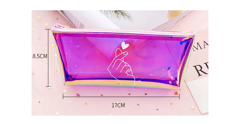 Letter Print Laser Small Bag Holographic Women PVC Coin Purses Fashion Clear Jelly Handbag Girls Coin Card Holder For Kids Purse