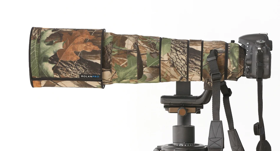 ROLANPRO нейлон водонепроницаемый объектив пальто камуфляж дождевик для Nikon AFS 500 мм F/4E FL ED VR объектив защитный рукав пистолеты чехол