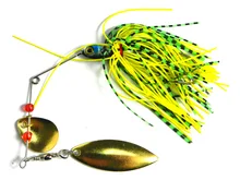 2017 HOT NEW 17.4G Spinner fishing Tackle Metal Fishing Lure Spinnerbait Wobbler fishing hook rubber jig lure Silicone Skirt
