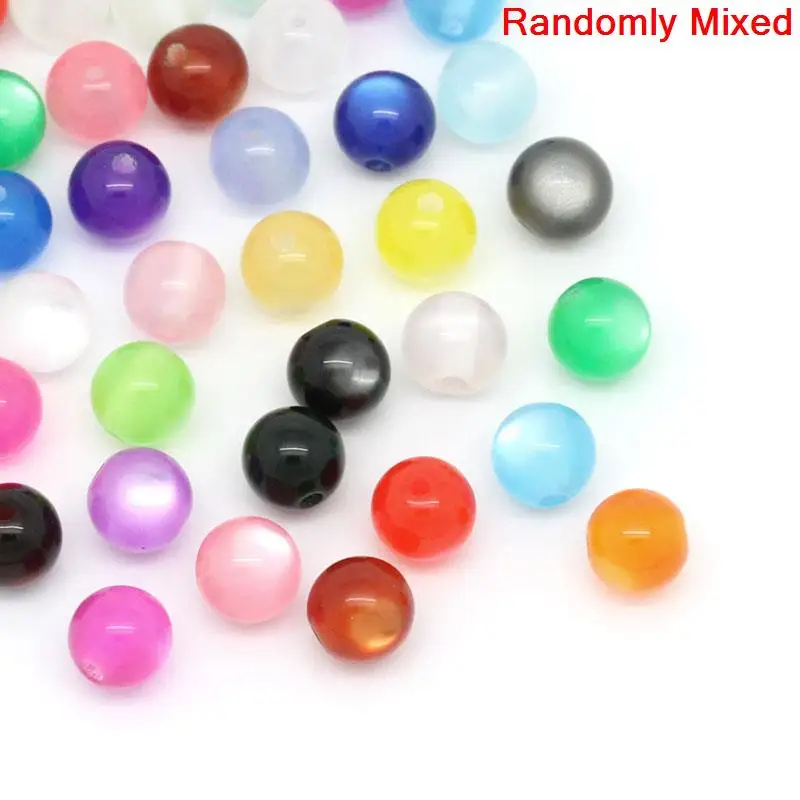 

Resin Spacer Beads Ball Mixed About 8mm( 3/8") Dia, Hole: Approx 1.6mm, 25 PCs new