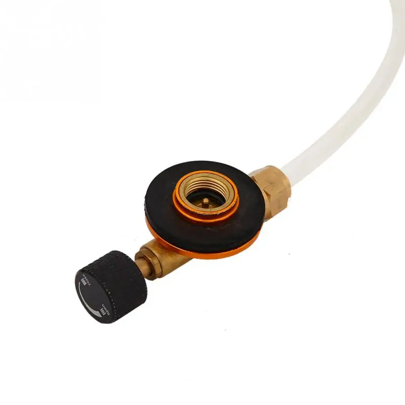 

Outdoor Camping Picnic Stove Refill Stainless Steel Adapter Portable Converter Gas Bottle LPG Flat Tank Safety Connector