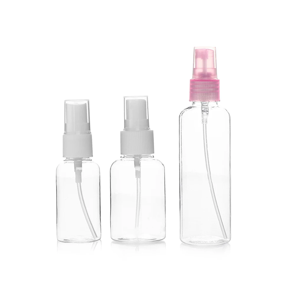 

2Pcs/Set Make Up And Skin Care Plastic Transparent Small Empty Spray Bottle Refillable Bottle 30/50/100ml Available