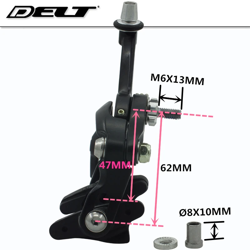 1 комплект дорожный городской тормоз велосипед велик суппорт C тормозной боковой тормозной механизм подвеска суппорта гайка Длина рукоятки для 47-62 мм черный белый