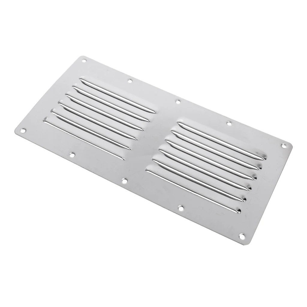 

23x11.5cm Stainless Steel Louvered Vent Cover Louver Ventilation Boat Marine