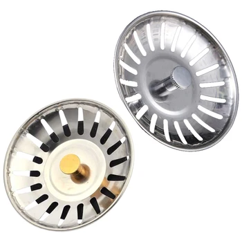 

Household Stainless Steel Kitchen Sink Stopper Plug for Bathroom Drain Drainer Strainer Basin Water Rubber Sink Filter Cover
