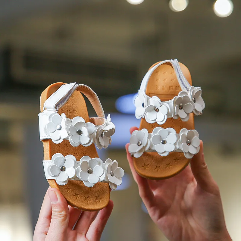 Girls Sandals 2019 New Princess Baby Girls Shoes Children's Beach Shoes Primary School Students Summer Flat Kids Non-slip Shoes