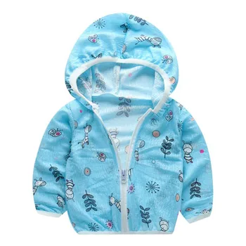 

80-140cm kids jacket summer suit for a boy Sunscreen clothes Boys Outerwear Coats Active boys Windbreaker Baby Clothes Clothing