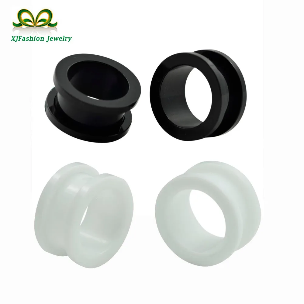 Ear expander Piercings 2 16MM Acrylic Black Ear Stretcher Expander