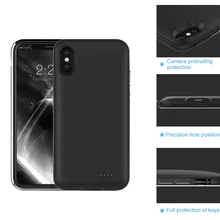 5000 мАч металлический корпус для телефона резервный аккумулятор зарядное устройство чехол для iPhone X Портативный внешний аккумулятор чехол для iPhone 10