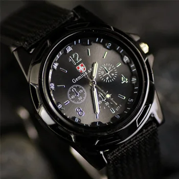 

New Famous Brand Casual Men's Army Military Watch Quartz Watch Canvas Strap Soldier Men Sports Wristwatches relogio masculino