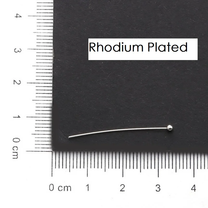 300 шт 0,5x30 мм 2 разных цвета шариковая головка булавка медный Золотой ювелирный бисер фурнитура ювелирные аксессуары для ювелирных изделий DIY - Цвет: Rhodium Plated