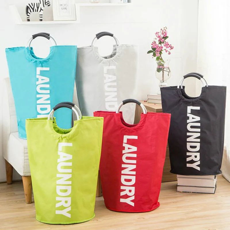 كبير قدرة الثقيلة للطي سلال الغسيل صندوق تخزين ملابس الغسيل حامل مُنظِم المنزل للماء قماش سلة الغسيل