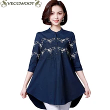 Новинка лета, модная женская футболка большого размера, свободная длинная Асимметричная футболка, женская элегантная футболка с рукавом три четверти S200