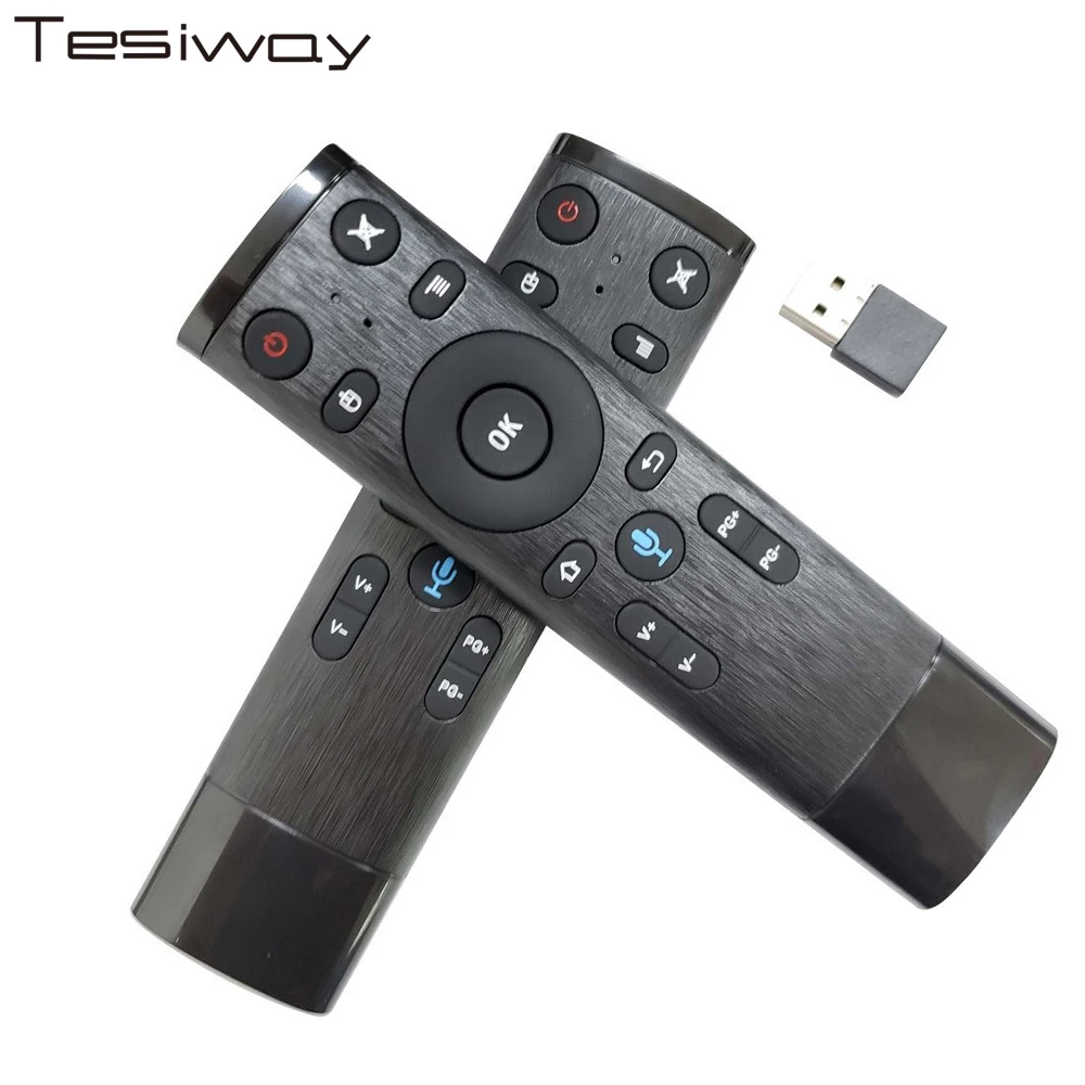 Tesiway Remote Q5 Voice Fly Air Mouse For Gyro Sensing Game 2.4G Wireless Remote For Android TV Box Smart TV All-in-one PCTV06
