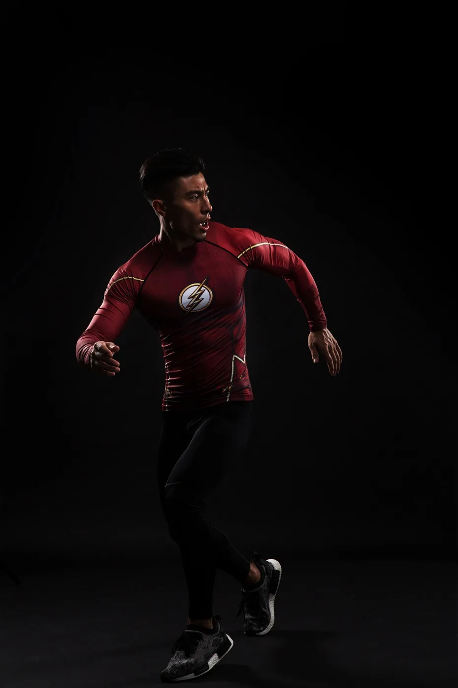 Компрессионная рубашка флэш 3D футболки с принтом Мужские реглан с длинным рукавом Супермен флэш Косплей Костюм Одежда для фитнеса топы Мужские
