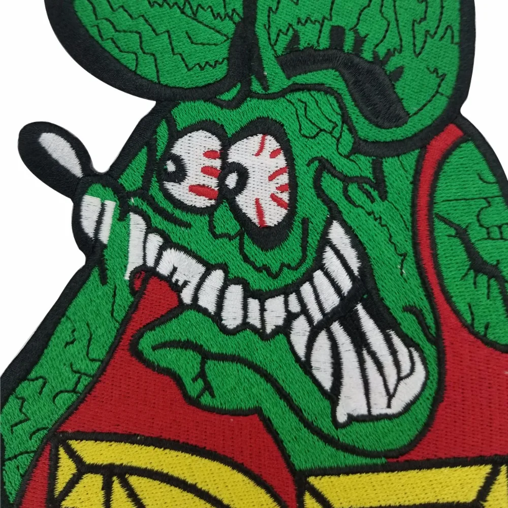 RF MOUSE PATCH motorcycle biker patches custom embroidery iron-on cool jacket biker mini DIY patch (4)