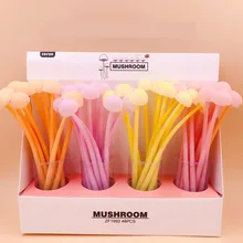 48 шт./упак. мультфильм карамельный цвет гриб стиль силиконовые Корейская гелевая ручка креативное чернильное перо Студенческая премия вечерние Продвижение Подарочная ручка