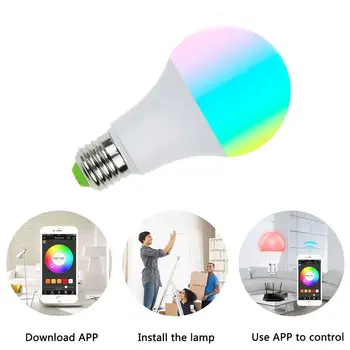 

LED Bulbs Lamp E27 E26 WIFI RGB RGBW 4.5W Alexa Google Home Multicolor LED Bulb Light AC 110V 220V Dimmable Group LED Light