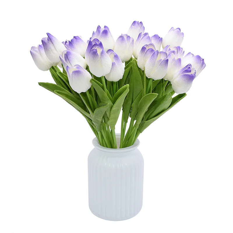30 шт. дешевые ПУ тюльпаны букет Искусственные тюльпаны для свадебной вечеринки украшение стола домашний сад офисный Декор поддельные цветы - Color: F12