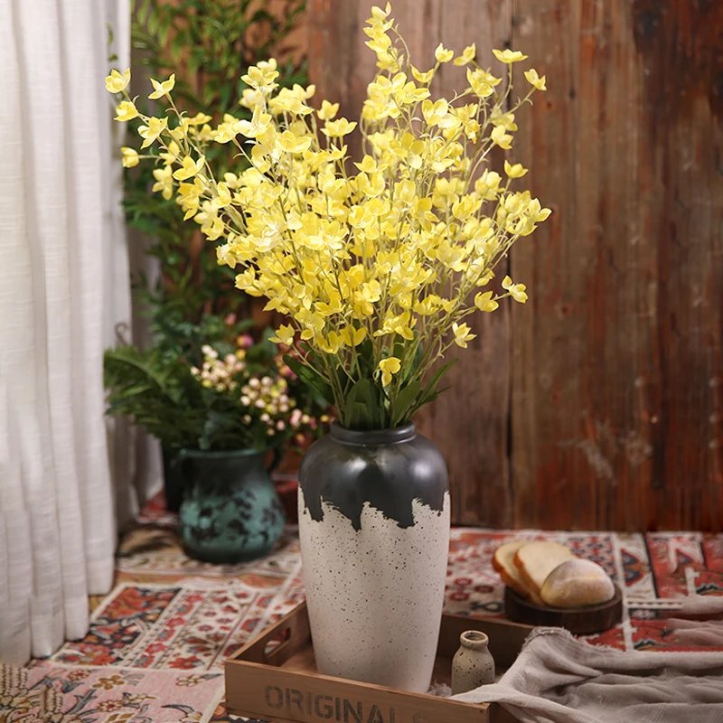 

Xuanxiaotong 5pcs/set Artificial Lantern Flower Branches for Wedding Table Home Decor Accessories flores artificiais decorar
