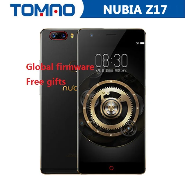 Мобильный телефон Nubia Z17 5,5 ''Snapdragon 835 1920*1080P 4G LTE 8G 64G двойная задняя камера отпечаток пальца быстрое зарядное устройство 3200mAh Телефон