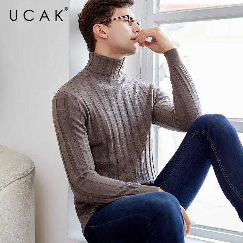UCAK Brand Sweater Men 2019 New Arrival Winter Merino Wool Sweaters Cashmere Pullover Men Thick Warm Turtleneck Pull Homme U3021 UCAK Brand Sweater Men 2019 New Arrival Winter Merino Wool Sweaters Cashmere Pullover Men Thick Warm Turtleneck Pull Homme U3021