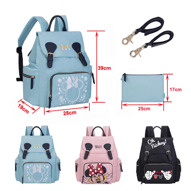 Large Capacity Waterproof Diaper Bag Backpack with Mini Mouse and Mickey Mouse Design - Ideal Baby Bag with Nappy Bag Kits and Nursing Handbag Feature image 3