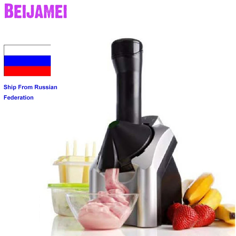

BEIJAMEI Electric Automatic Frozen Fruit Ice Cream Machine Dessert Maker Ice Cream Maker For Child DIY 220v-240v