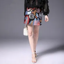 Высококачественная женская модная короткая юбка Весенняя новая тяжелая вышитая юбка с надписью элегантная офисная короткая юбка для женщин