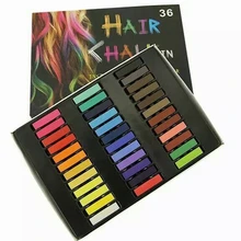 HARMONY 1 комплект 36 цветов квадратная краска для волос цветной мел нетоксичный временный пастельный цвет для волос Пастельная палочка для волос DIY инструмент для укладки