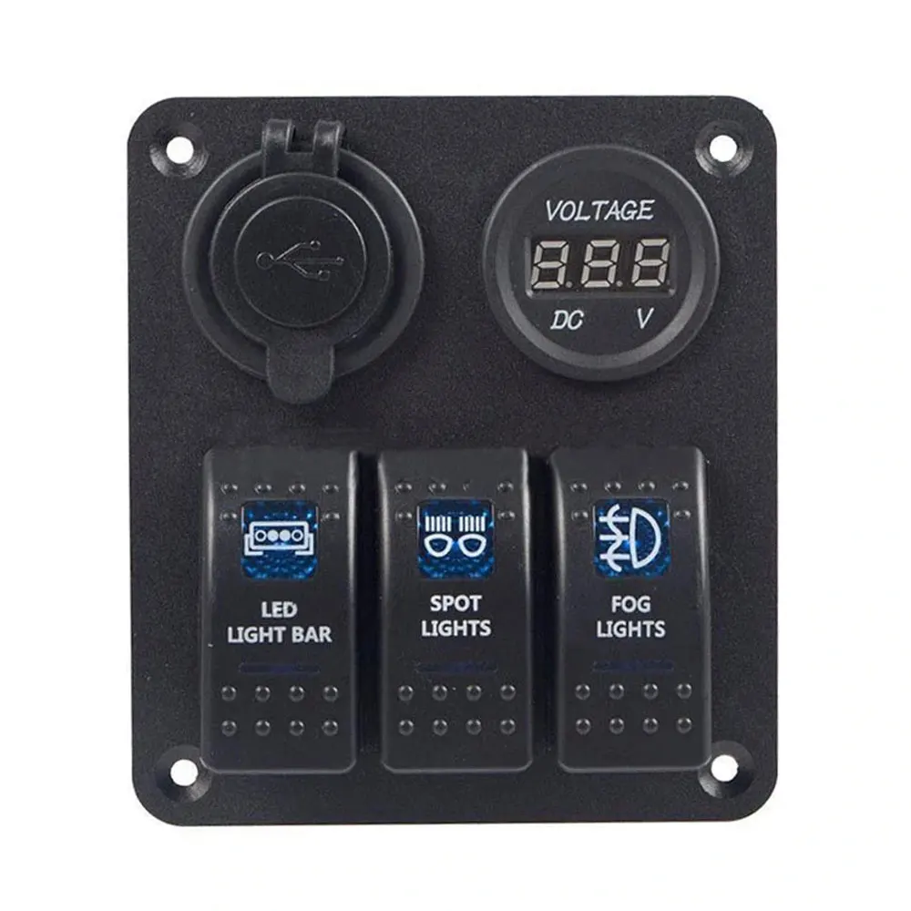 

Car Switch 12V/24V Universal Switch Panel Boat Toggle Switch Durable Control