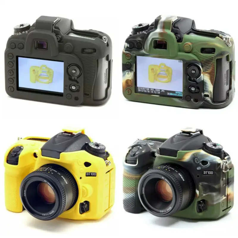Мягкий силиконовый чехол для Canon EOS 70D 6D Nikon D7200 D7100 | Электроника