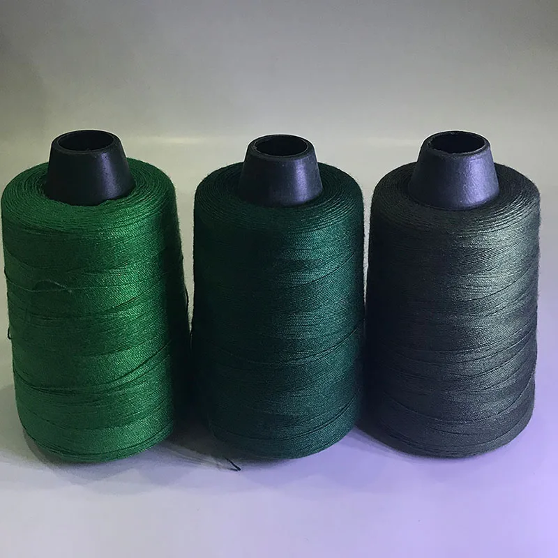 203 Polyester Three Thick Sewing Thread Army Emerald Green Jeans Thread