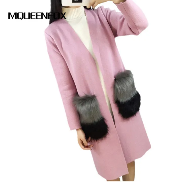 2018 New Women Cardigan Sweater V-Neck Knit Fashion Slim Female Cashmere Long Coat |