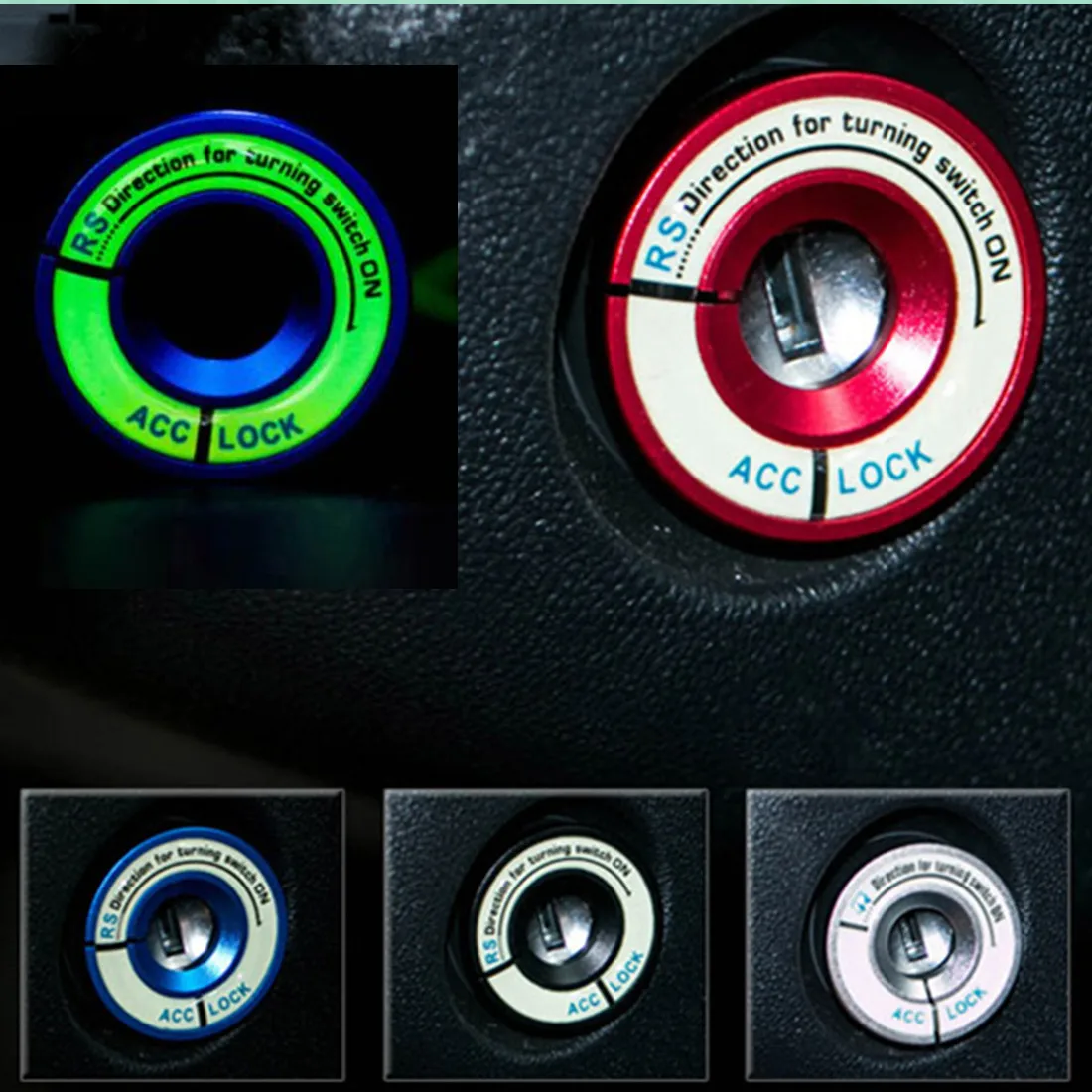 Luminous Ignition key ring cover For VW for Volkswagen golf 6 golf 7 GTI polo jetta BORA Tiguan 1PC Car Styling