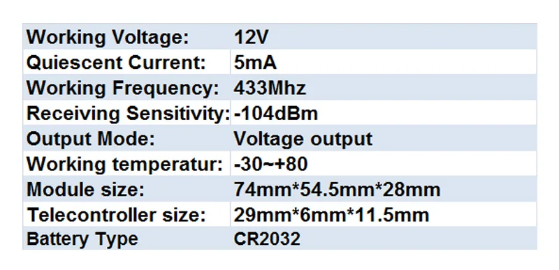 433 МГц беспроводной пульт дистанционного управления Универсальный релейный модуль приемника 2 способа управления 2NO+ 2NC RF переключатель управления Передатчик DC12V AC220V