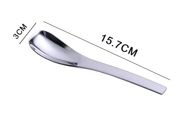 2Pcs Stainless Steel Spoons Kitchen Soup Dinning Spoons Tablespoon Metal Slotted Spoon Dinner Server Flatware Kitchen Gadgets