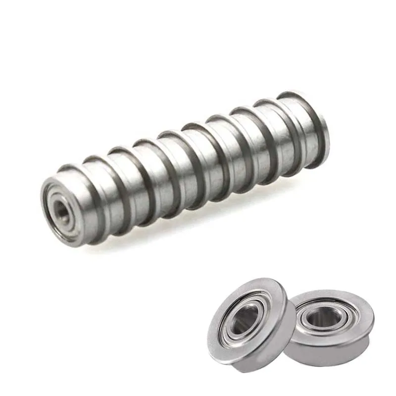 

New Hot 10Pcs Micro Stainless Steel Bearing F623ZZ Flange Ball Bearings with Edge for 3D Printer @88 99