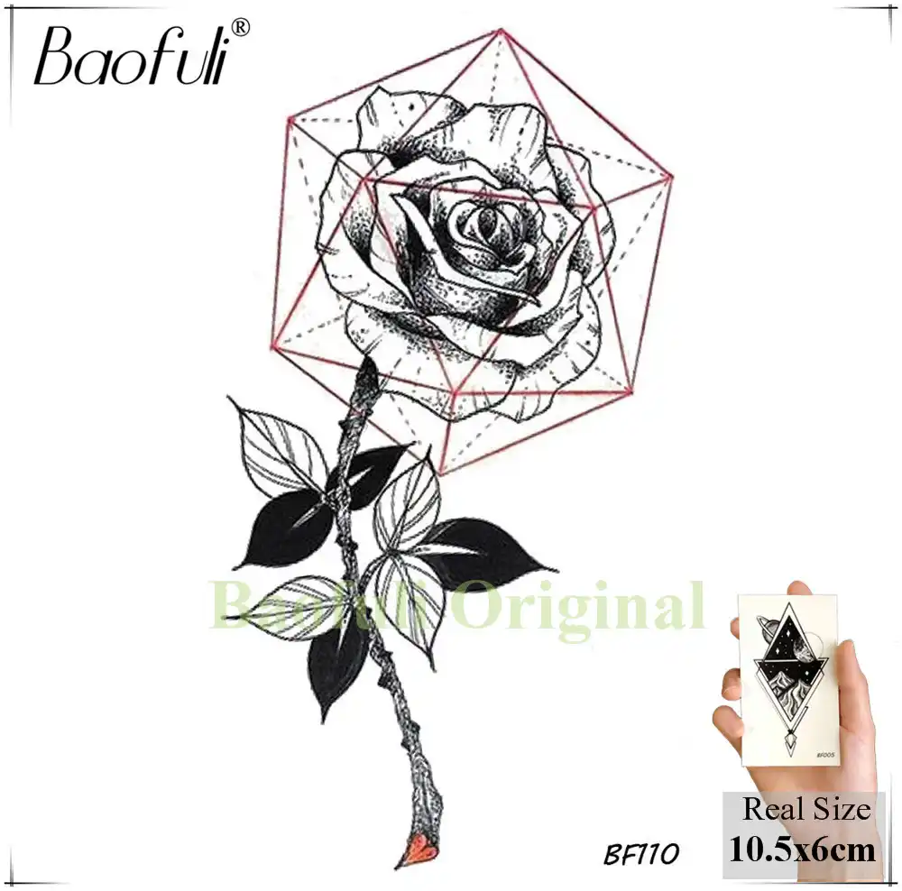 Detalle Comentarios Preguntas Sobre Baofuli Sketch Arte Tatuaje Rosa