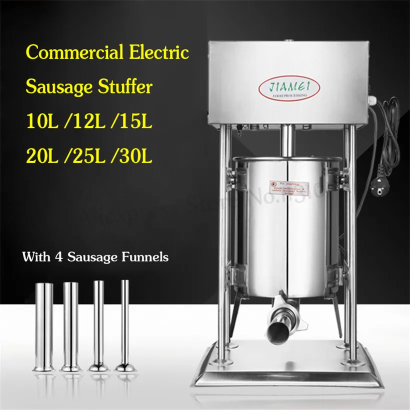 US $499.50 Commercial 30L Electric Automatic Sausage Stuffer Salami Maker Sausage Filler Machine 120w 220V110V Restaurant Gourmet Store