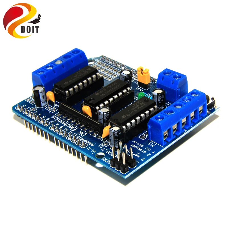 Щит моторного привода DOIT L293D для Arduino Duemilanove Mega / UNO|controller board|control motorshield for arduino |