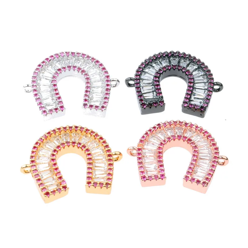 

Teurkish Styl Inlay Cubic Zirconia Connectors Jewelry Accessories High Quality Charm Spacer Beads DIY Necklace Bracelets Making