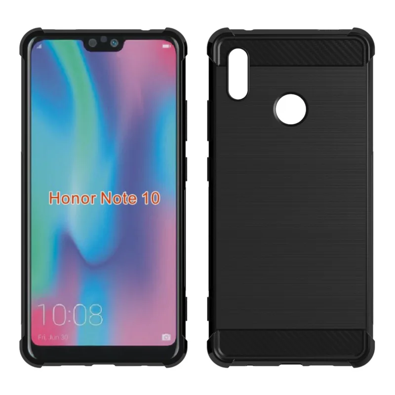 

100pcs/lot free shipping Soft TPU Gel Carbon Fibre Anti Knock TPU Skin Cover Case For Huawei Mate 20 Lite Honor Note 10
