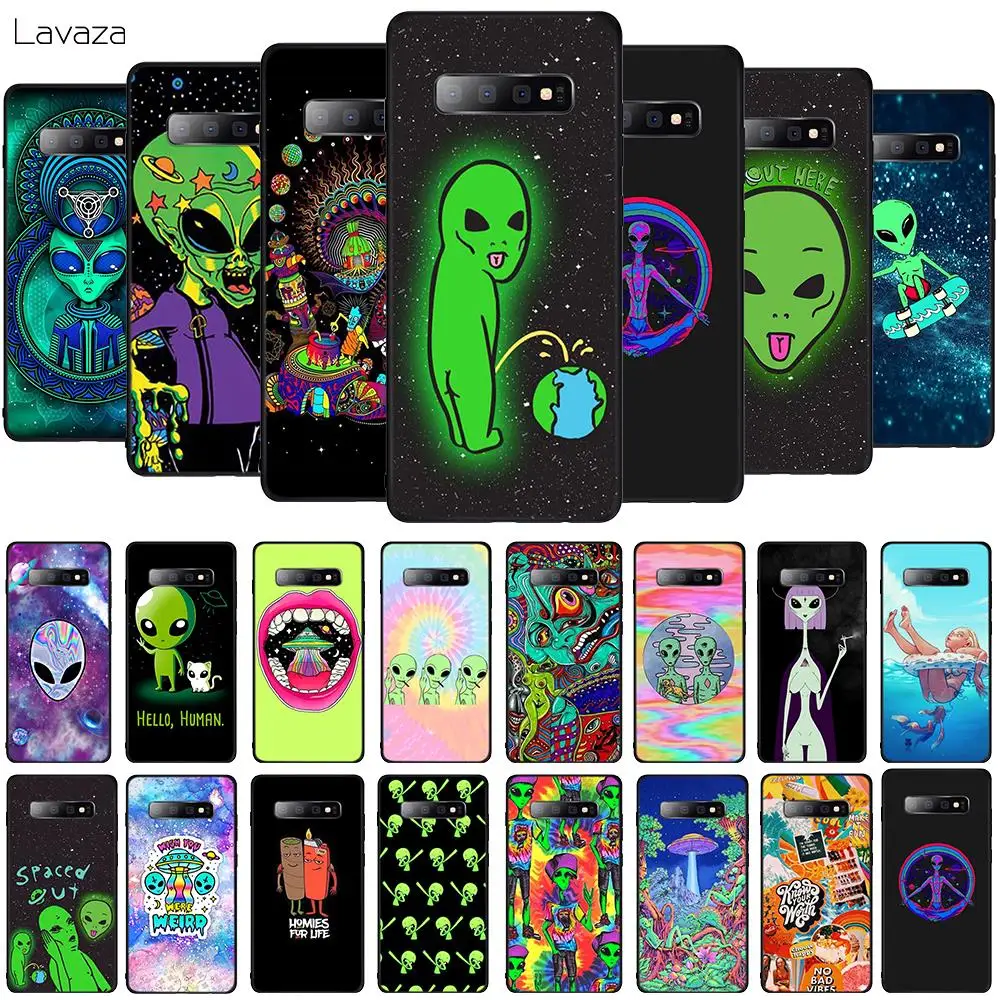Lavaza Trippy Tie Dye Peace Alien Soft Phone Cover for Samsung Galaxy S8 S9 S10 Plus A6 A8 A9 2018 A30 A50 TPU Case | Мобильные