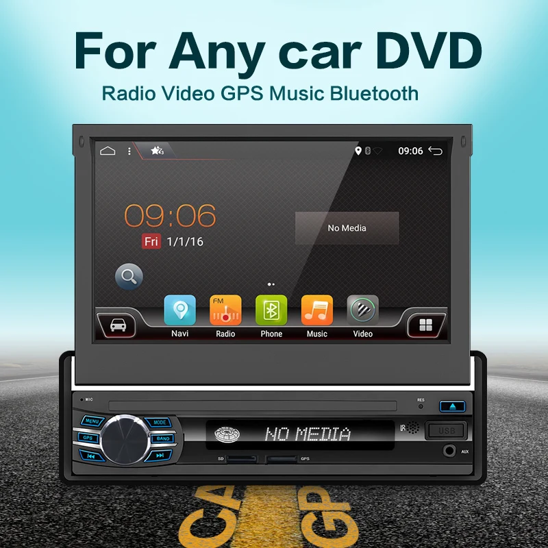 7 Universal 1din Android 6 0 Quad Core font b Car b font font b radio