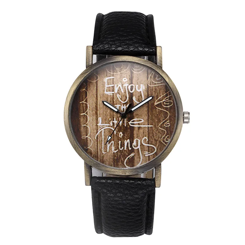 

Fashion Womens Retro Design Leather Band Analog Alloy Quartz Wrist Watch gift clock Beige dignity Relojes de mujer 8.25