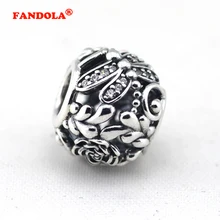 Подходит для Pandora Браслеты Стрекоза Луг талисманы с Ясно CZ 925 пробы серебряные ювелирные изделия бусины