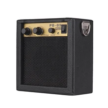 Wooden Mini Guitar Amplifier Amp Speaker 5W with 6 35mm Input 3 5mm Headphone Output Supports Volume Tone Adjustment Overdrive