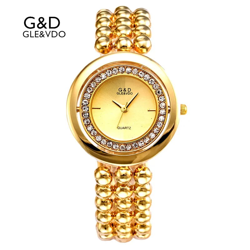 2017 G&ampD GLE&ampVDO Luxury Womens Watches Silver Womem's Bracelet Rhinestone Ladies Dress Watch reloj mujer Rotatable Dial | Наручные